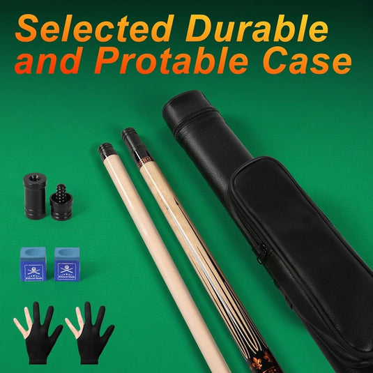 Professionele Biljartkeu 147,7 cm – Canadese Esdoorn Pool Cue met Etui - happygetfit.com