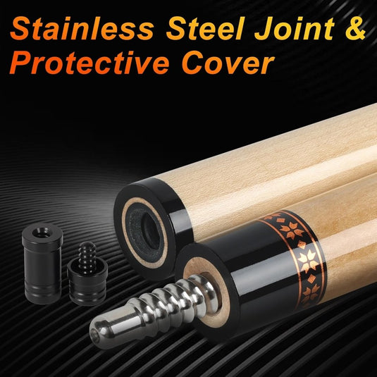 Professionele Biljartkeu 147,7 cm – Canadese Esdoorn Pool Cue met Etui - happygetfit.com
