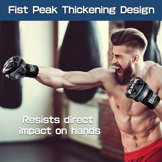 Punch Bag Training Gloves, LangRay MMA Grappling Gloves for Sparring Martial Arts Boxing Training for Adults and Kids - happygetfit.com