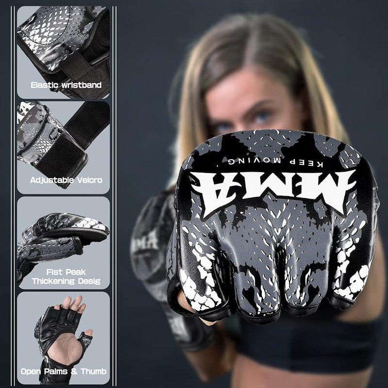 Load image into Gallery viewer, Punch Bag Training Gloves, LangRay MMA Grappling Gloves for Sparring Martial Arts Boxing Training for Adults and Kids - happygetfit.com
