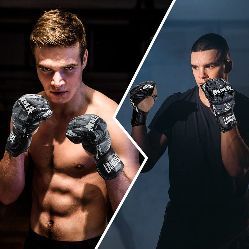 Load image into Gallery viewer, Punch Bag Training Gloves, LangRay MMA Grappling Gloves for Sparring Martial Arts Boxing Training for Adults and Kids - happygetfit.com
