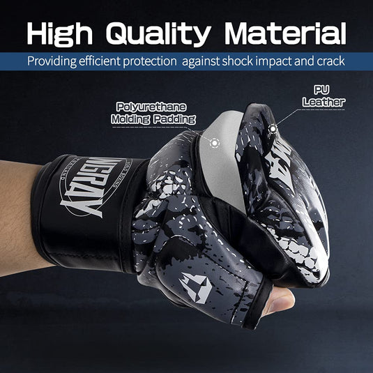 Punch Bag Training Gloves, LangRay MMA Grappling Gloves for Sparring Martial Arts Boxing Training for Adults and Kids - happygetfit.com
