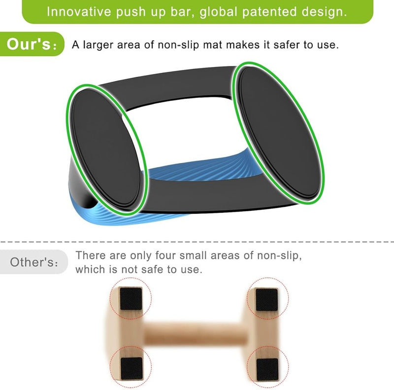 Załaduj obraz do przeglądarki galerii, Push-up bars met ergonomische handgrepen en antislip basis – opdruksteunen – krachttraining - happygetfit.com
