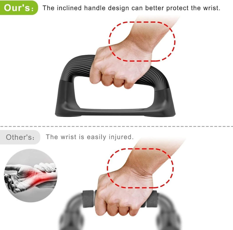 Załaduj obraz do przeglądarki galerii, Push-up bars met ergonomische handgrepen en antislip basis – opdruksteunen – krachttraining - happygetfit.com
