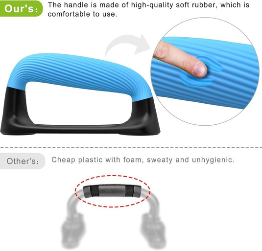 Push-up bars met ergonomische handgrepen en antislip basis – opdruksteunen – krachttraining - happygetfit.com