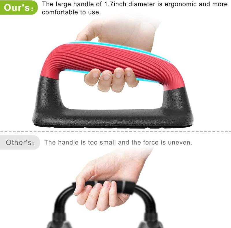Załaduj obraz do przeglądarki galerii, Push-up bars met ergonomische handgrepen en antislip basis – opdruksteunen – krachttraining - happygetfit.com
