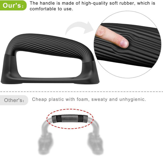 Push-up bars met ergonomische handgrepen en antislip basis – opdruksteunen – krachttraining - happygetfit.com