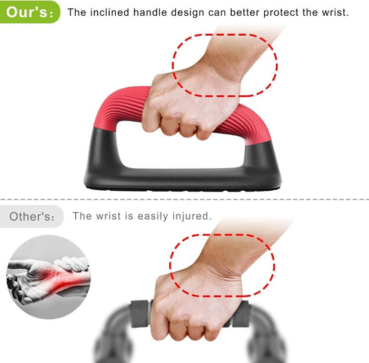 Push-up bars met ergonomische handgrepen en antislip basis – opdruksteunen – krachttraining - happygetfit.com