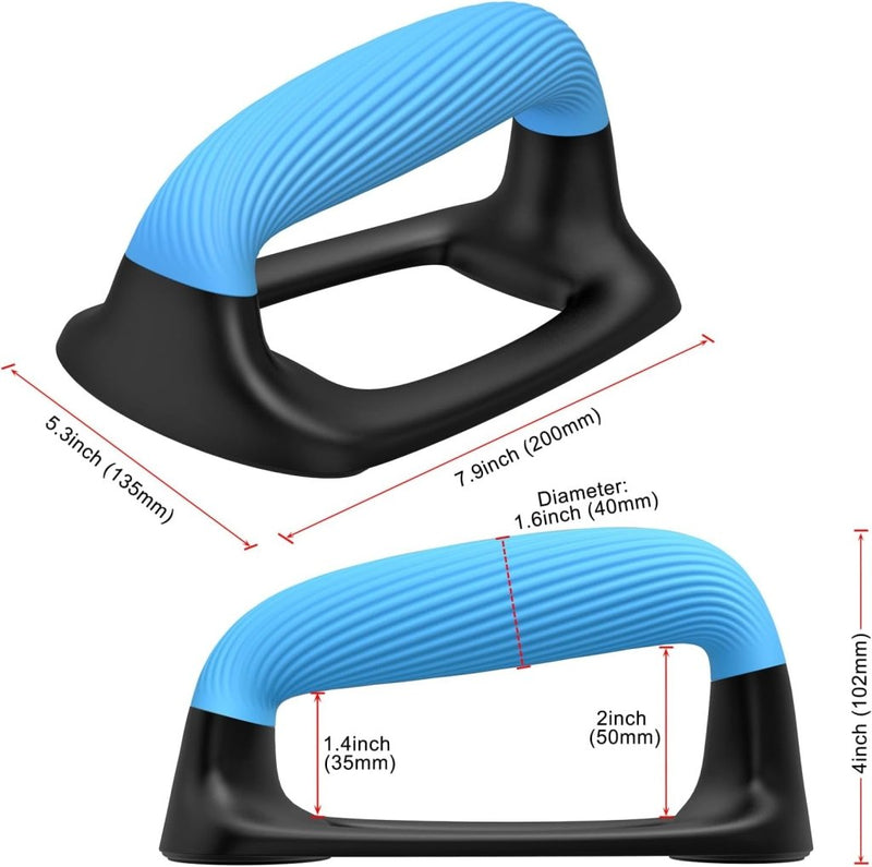 Załaduj obraz do przeglądarki galerii, Push-up bars met ergonomische handgrepen en antislip basis – opdruksteunen – krachttraining - happygetfit.com
