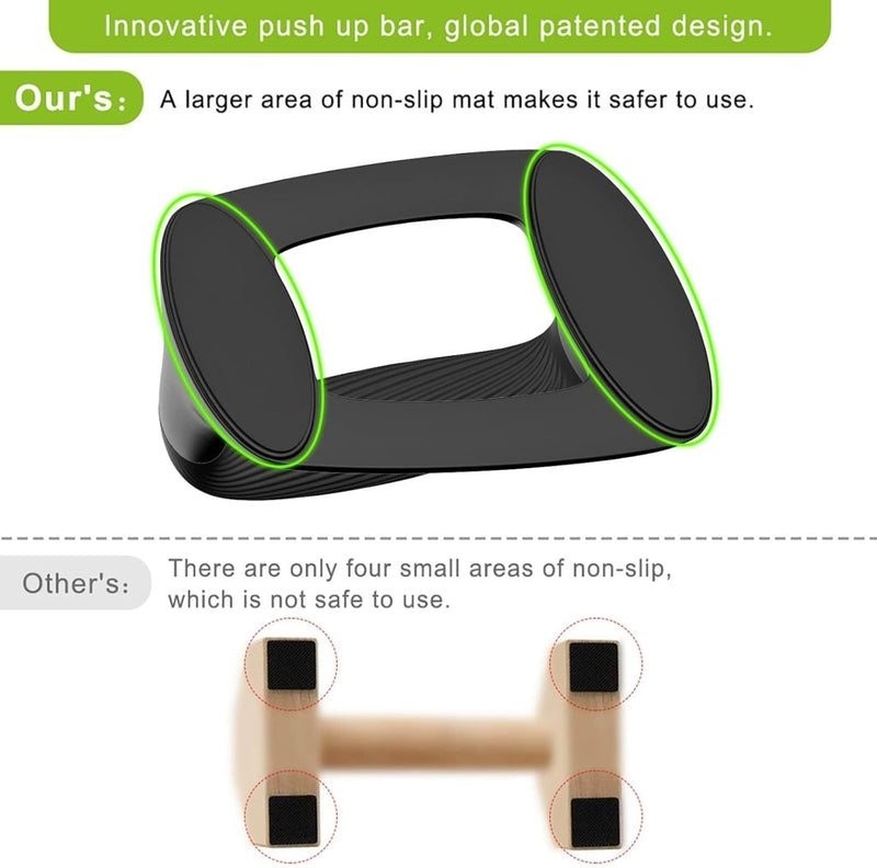 Załaduj obraz do przeglądarki galerii, Push-up bars met ergonomische handgrepen en antislip basis – opdruksteunen – krachttraining - happygetfit.com
