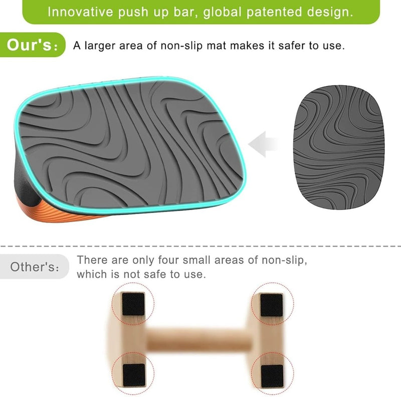 Załaduj obraz do przeglądarki galerii, Push-up bars met ergonomische handgrepen en antislip basis – opdruksteunen – krachttraining - happygetfit.com
