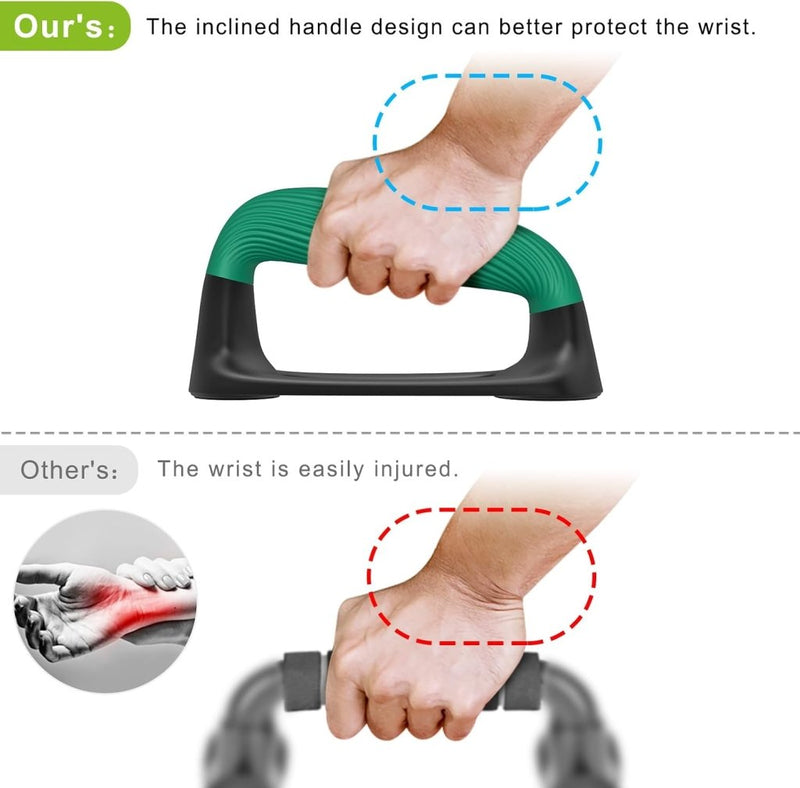 Załaduj obraz do przeglądarki galerii, Push-up bars met zachte ergonomische handgrepen en antislip basis – opdruksteunen – krachttraining - happygetfit.com
