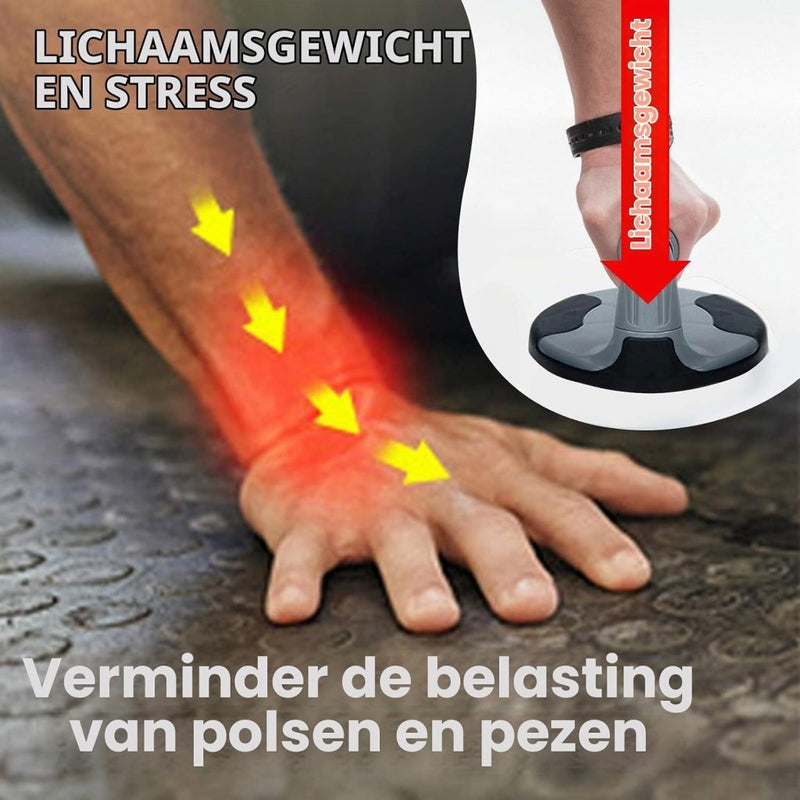 Załaduj obraz do przeglądarki galerii, Push-up bars met zachte handgrepen en antislip basis tot 100 kg – opdruksteunen – fitness accessoires - happygetfit.com
