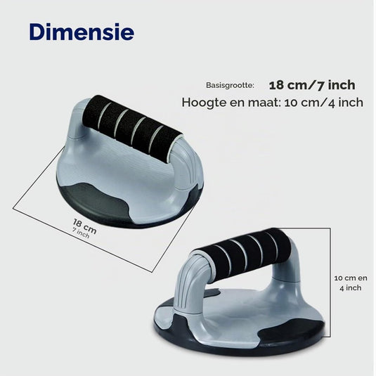 Push-up bars met zachte handgrepen en antislip basis tot 100 kg – opdruksteunen – fitness accessoires - happygetfit.com
