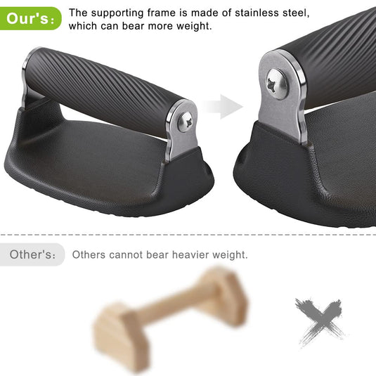 Push Up Bars with Bottom Anti-Slip Pad Push Up Handles for Floor Soft Plastic Pushup Handles Strength Training Pushup Stands - happygetfit.com