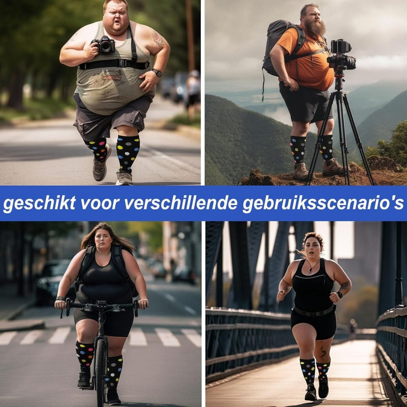 Load image into Gallery viewer, PUTUO Compressiesokken voor Dames en Heren: Compressiesokken Sokken voor Vliegen Atletiek Lopen Reizen Fietsen Sport 1 paar - happygetfit.com
