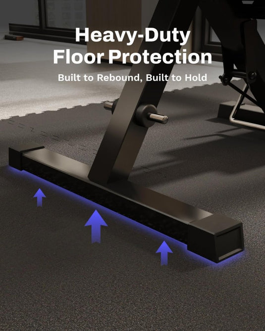Puzzelmat fitness 12 stuks – 60 x 60 x 1,4 cm – antislip rubber en EVA vloerbescherming voor homegym – zwart/wit - happygetfit.com