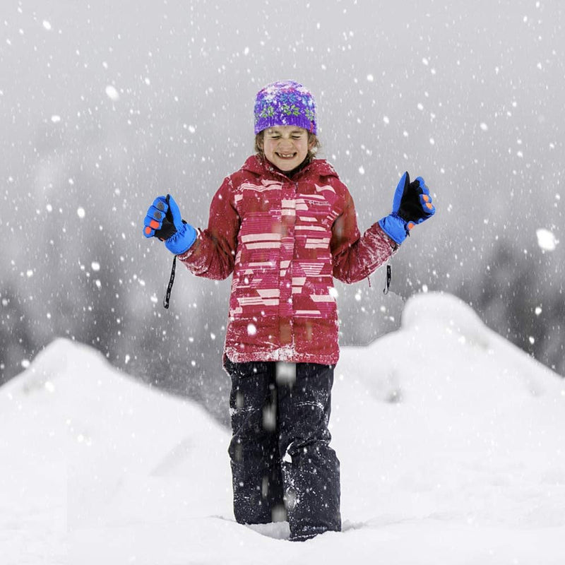 Load image into Gallery viewer, QKURT Skihandschoenen voor kinderen, snowboardhandschoenen, sneeuwhandschoenen, waterdicht en winddicht, winterwanten voor 2-13 jaar, meisjes en jongens, skiën, snowboarden, paardrijden, hardlopen, - happygetfit.com
