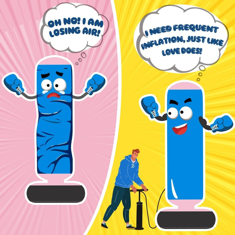Load image into Gallery viewer, QPAU Inflatable Punching Bag, 48 Inch Stable Inflatable Boxing Bag for 3-6 Kids,Dinosaur Toy &amp; Gifts for Boys and Girls, Kids Boxing Set for Practicing Karate, Taekwondo - happygetfit.com
