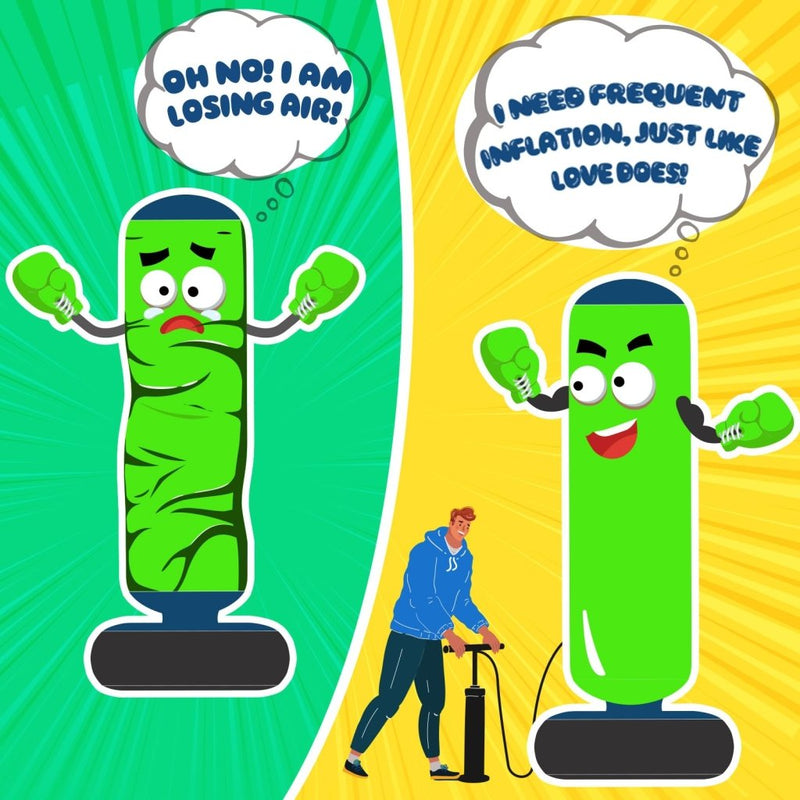 Load image into Gallery viewer, QPAU Inflatable Punching Bag, 48 Inch Stable Inflatable Boxing Bag for 3-6 Kids,Dinosaur Toy &amp; Gifts for Boys and Girls, Kids Boxing Set for Practicing Karate, Taekwondo - happygetfit.com

