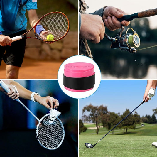 Racket grip tape set 9 stuks roze - happygetfit.com