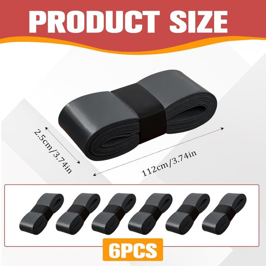 Racket gripband set 6 stuks zwart - happygetfit.com