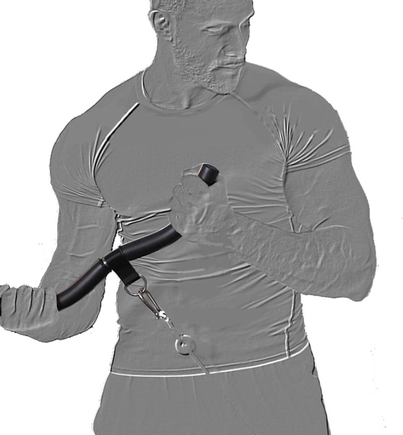 Load image into Gallery viewer, Rechte kabelstang 40 cm met antislip handgrepen tot 150 kg – lat pulldown bar – biceps triceps stang - happygetfit.com
