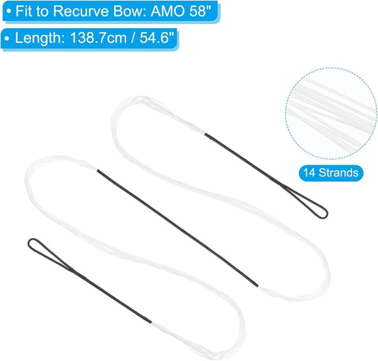 Recurve boogsnaar 113,3 cm tot 50 lb – vervangende bowstring – boogschieten accessoires - happygetfit.com