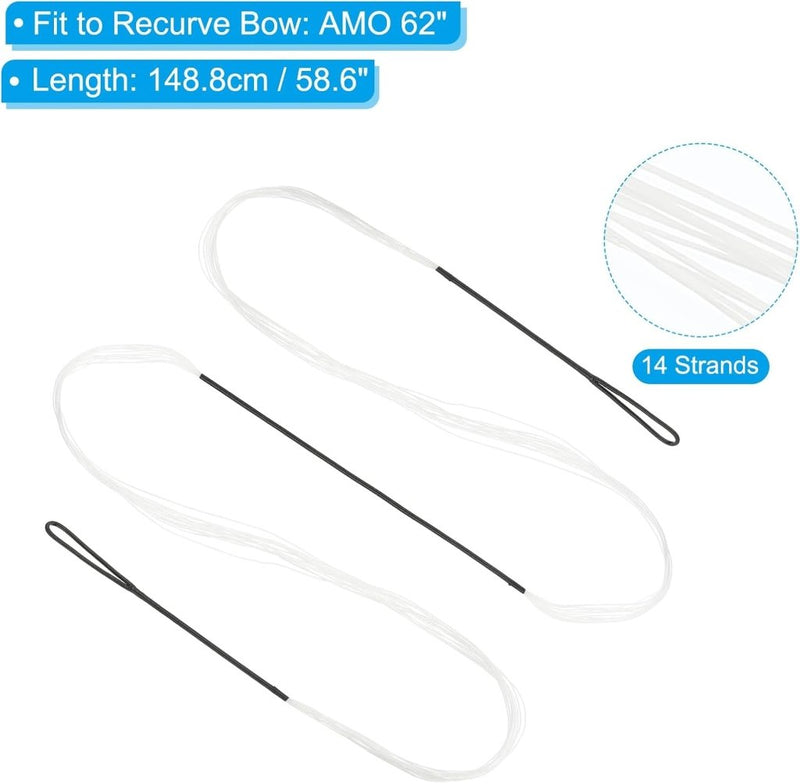 Load image into Gallery viewer, Recurve boogsnaar 113,3 cm tot 50 lb – vervangende bowstring – boogschieten accessoires - happygetfit.com
