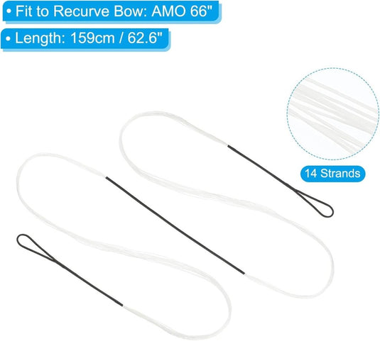 Recurve boogsnaar 113,3 cm tot 50 lb – vervangende bowstring – boogschieten accessoires - happygetfit.com