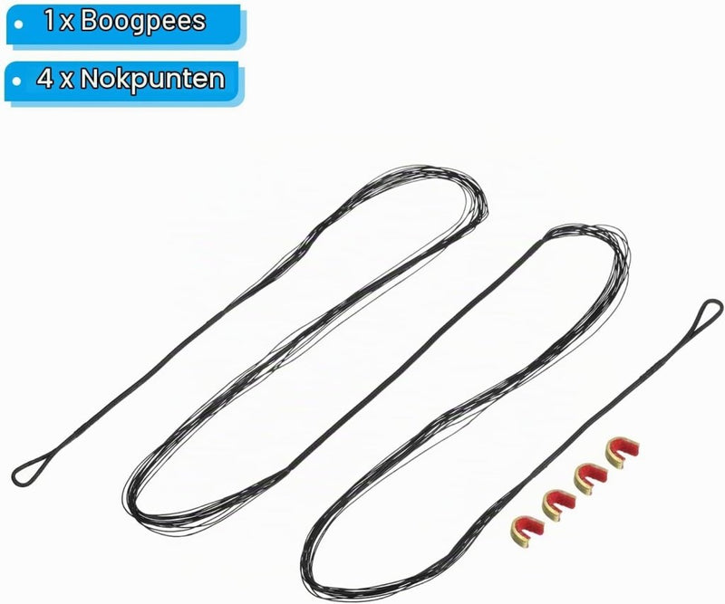Load image into Gallery viewer, Recurve boogsnaar 54 inch 14 strengen voor AMO 58 inch met 4 nokpunten – boogschieten accessoires - happygetfit.com
