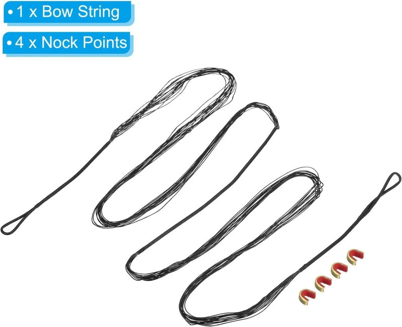Load image into Gallery viewer, Recurve boogsnaar 54 inch 14 strengen voor AMO 58 inch met 4 nokpunten – boogschieten accessoires - happygetfit.com
