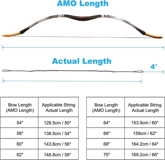 Recurve boogsnaar 54 inch 14 strengen voor AMO 58 inch met 4 nokpunten – boogschieten accessoires - happygetfit.com