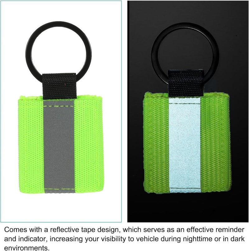Chargez l'image dans la visionneuse de la galerie, Reflecterende sleutelhangers 9 stuks van nylon zwart – reflector hangers – fiets hardloop accessoires - happygetfit.com

