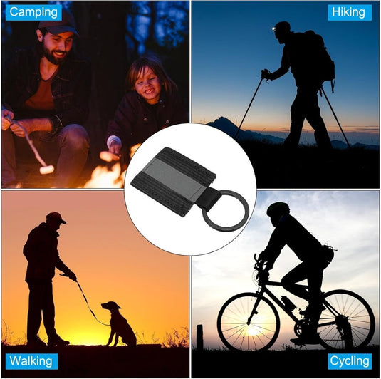 Reflecterende sleutelhangers 9 stuks van nylon zwart – reflector hangers – fiets hardloop accessoires - happygetfit.com