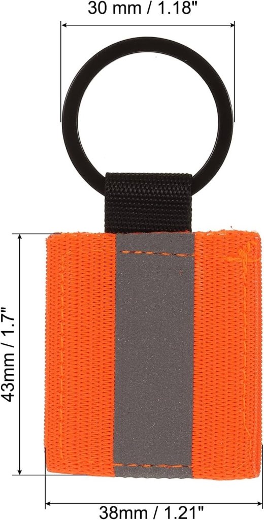 Reflecterende sleutelhangers 9 stuks van nylon zwart – reflector hangers – fiets hardloop accessoires - happygetfit.com