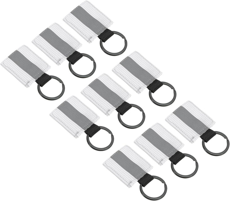 Chargez l'image dans la visionneuse de la galerie, Reflecterende sleutelhangers 9 stuks van nylon zwart – reflector hangers – fiets hardloop accessoires - happygetfit.com
