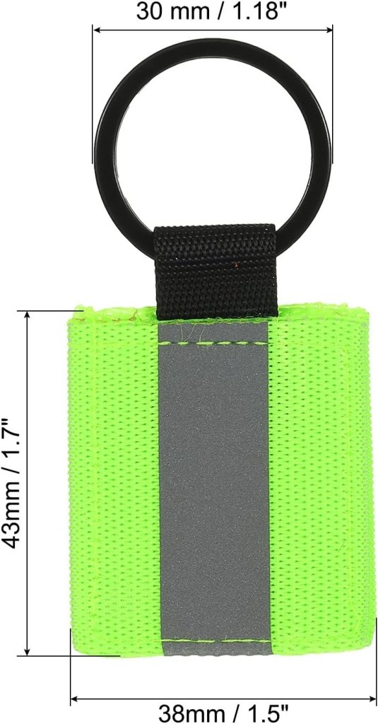 Chargez l'image dans la visionneuse de la galerie, Reflecterende sleutelhangers 9 stuks van nylon zwart – reflector hangers – fiets hardloop accessoires - happygetfit.com
