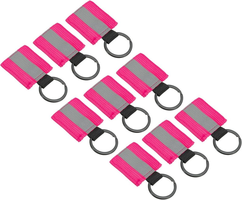 Chargez l'image dans la visionneuse de la galerie, Reflecterende sleutelhangers 9 stuks van nylon zwart – reflector hangers – fiets hardloop accessoires - happygetfit.com

