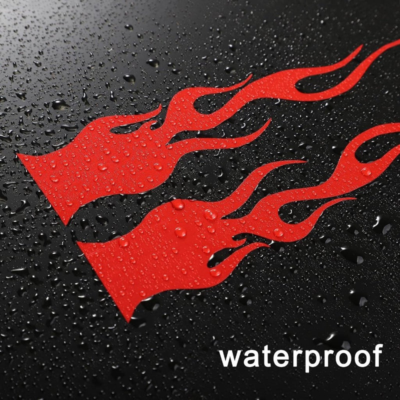 Laad afbeelding in Galerijviewer, Reflecterende vlamstickers set van 4 rood 20 cm - happygetfit.com
