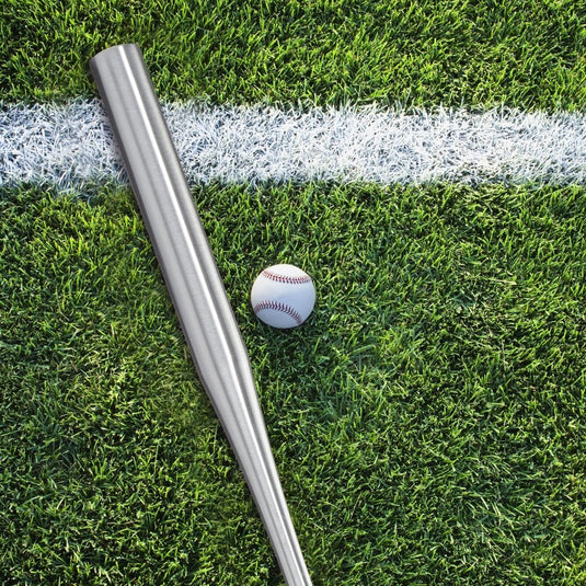 Relaxdays Baseball Bat, Lightweight Softball Stick, Non-Slip Handle, 34 Inches/86 cm, Silver - happygetfit.com