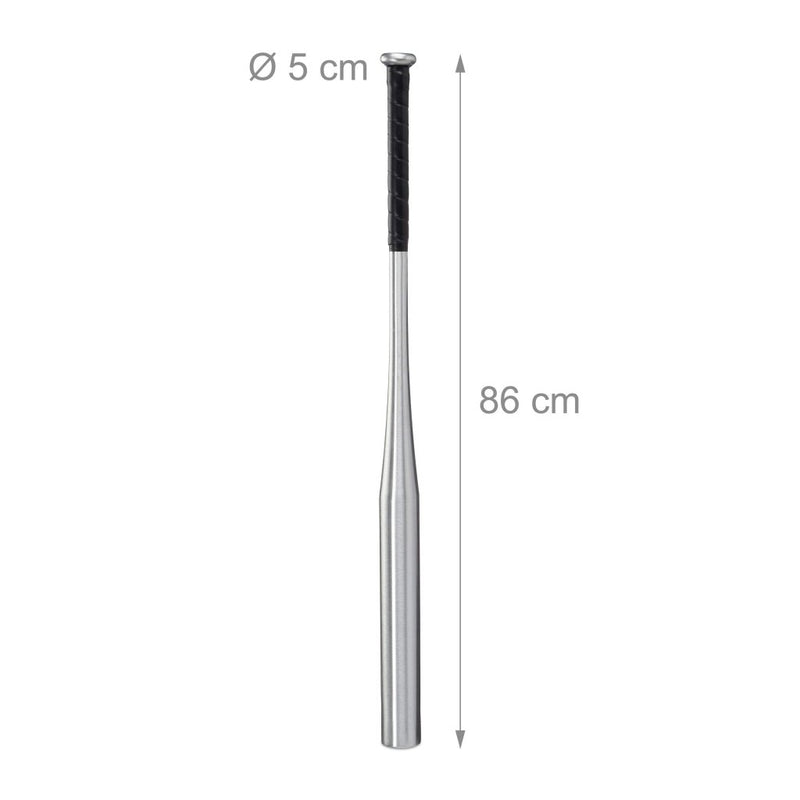 Load image into Gallery viewer, Relaxdays Baseball Bat, Lightweight Softball Stick, Non-Slip Handle, 34 Inches/86 cm, Silver - happygetfit.com
