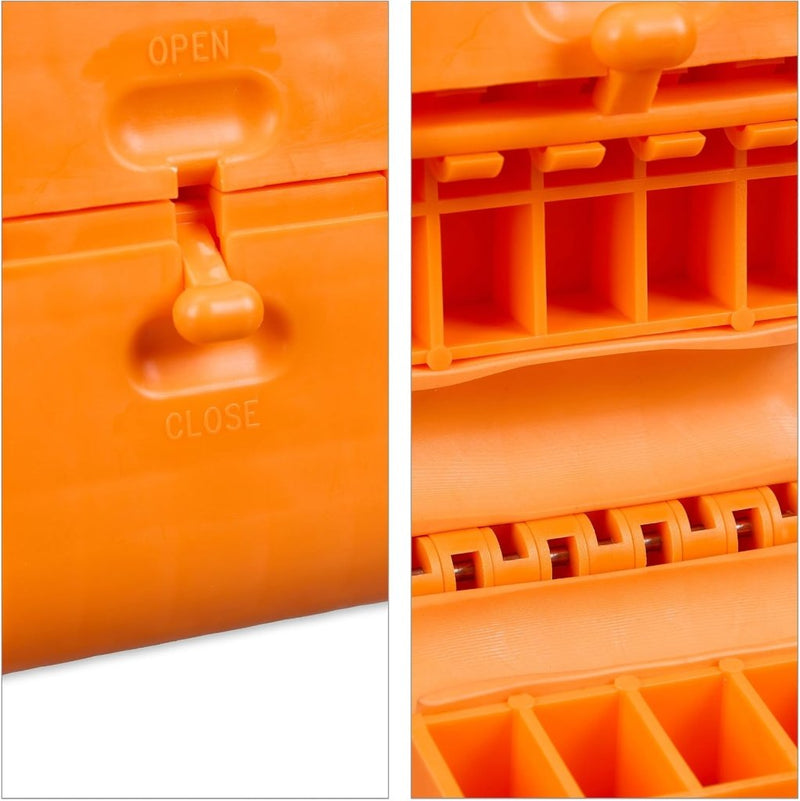 Laden Sie das Bild in Galerie -Viewer, Relaxdays handvat dumbbell, HxBxD, voor krachttraining, fitness, workout, HxBxD: 28 x 23 x 7 cm, oranje - happygetfit.com
