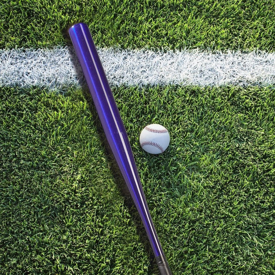 Relaxdays honkbalknuppel aluminium, 34 inch/ 86 cm, antislip, lichtgewicht, voor hobby & vrije tijd, baseball bat, blauw - happygetfit.com