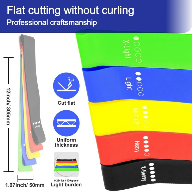 Laad afbeelding in Galerijviewer, Resistance Loop Exercise Bands Exercise Bands for Home Fitness, Stretching, Strength Training, Physical Therapy,Elastic Workout Bands for Women Men Kids - happygetfit.com
