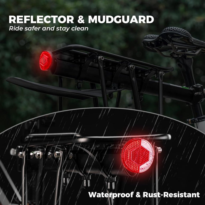 Load image into Gallery viewer, ROCKBROS Fietsenrek Fiets Bagagedrager Mountainbike Frame Snelkoppeling met Reflector 24-29 inch met/zonder Spatborden Aluminiumlegering - happygetfit.com
