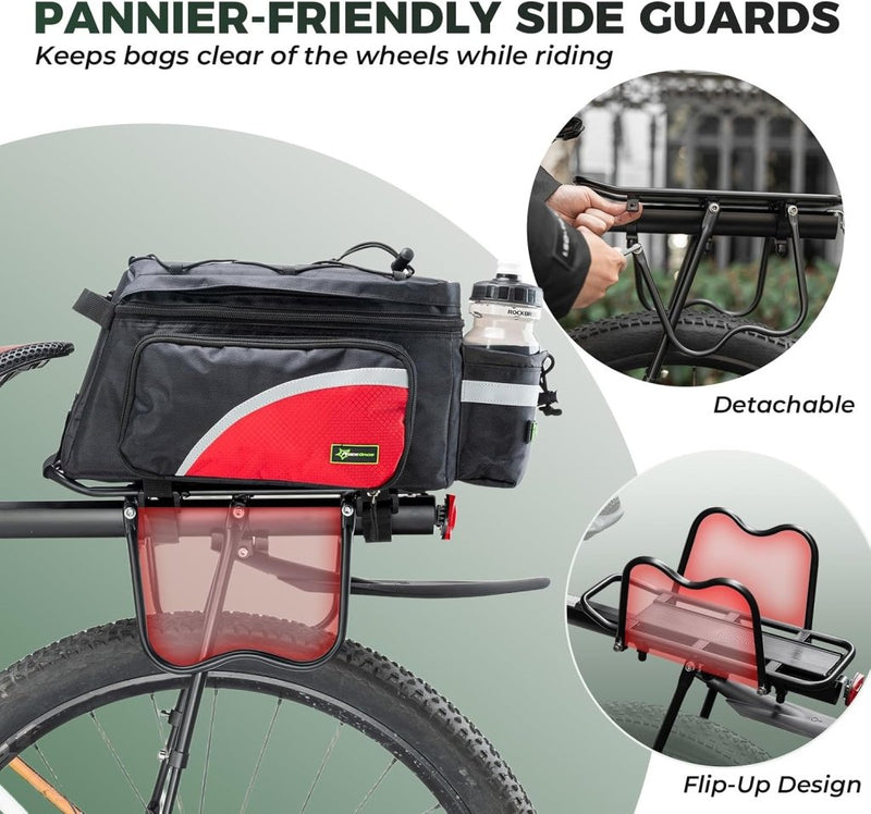 Load image into Gallery viewer, ROCKBROS Fietsenrek Fiets Bagagedrager Mountainbike Frame Snelkoppeling met Reflector 24-29 inch met/zonder Spatborden Aluminiumlegering - happygetfit.com
