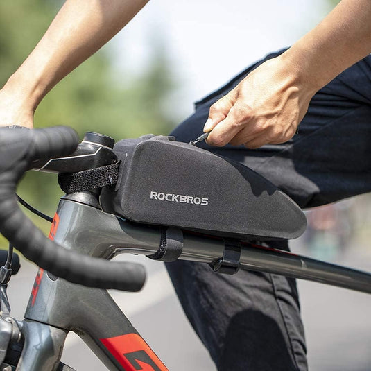 ROCKBROS Waterdichte Fietsdriehoek Tas - Voorste Frame Bovenbuis Tas - Cycle Pouch Pack Fietsdriehoek Pannier 1,6 L/1L - happygetfit.com