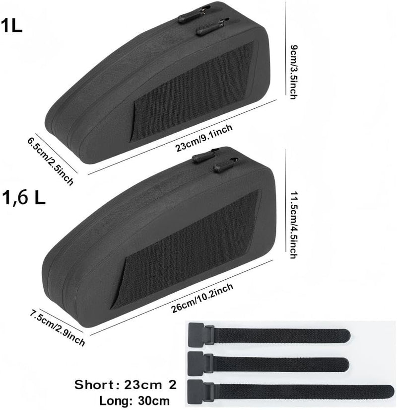 Load image into Gallery viewer, ROCKBROS Waterdichte Fietsdriehoek Tas - Voorste Frame Bovenbuis Tas - Cycle Pouch Pack Fietsdriehoek Pannier 1,6 L/1L - happygetfit.com
