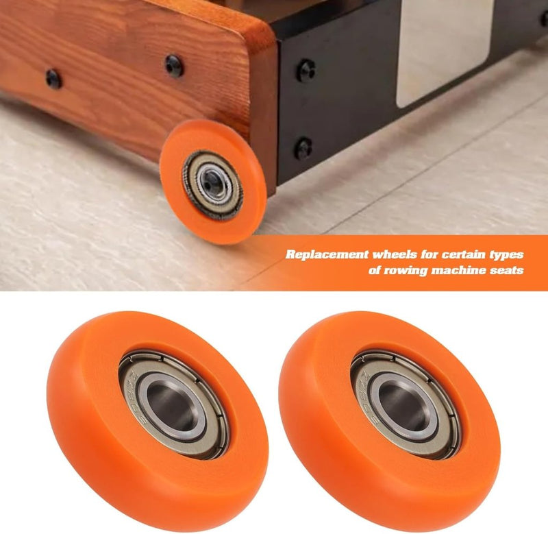Load image into Gallery viewer, Roeimachine stoelwielen set van 2 stuks 36 mm - happygetfit.com
